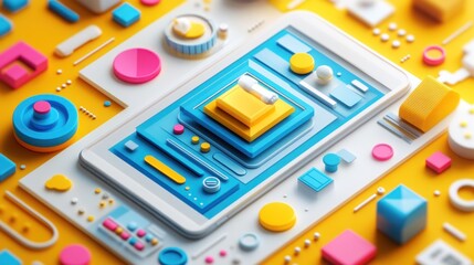 Colorful digital interface