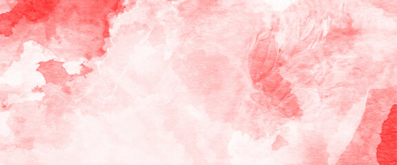 Poster - Vector abstract red and white splashed watercolor texture hand drawing graphic design.
