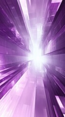 Poster - abstract purple light perspective background with geometric shapes and lines creating depth and dime