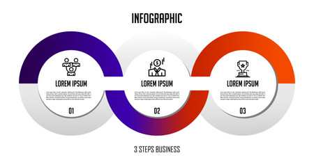 Poster - business infographic template illustrates customer relationship management and customer service concepts using a circle diagram with vector design elements