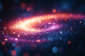 Wall Mural - An artistic depiction of a galaxy with brilliant sparkling stars