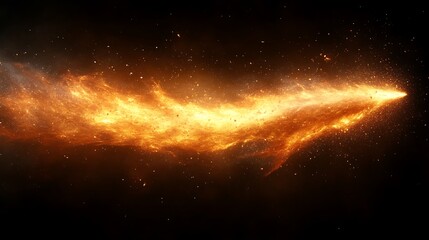 Wall Mural - A bright fiery abstract depiction of flowing cosmic energy