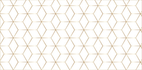 Poster - seamless pattern with hexagon square cube geometric pattern shapes grid metal element texture design