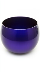 Poster - Elegant Purple Bowl Still Life on White Background Studio Shot Minimalist Style Modern Home Decor Object