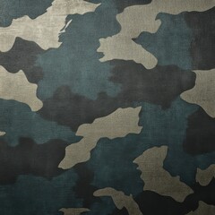 Poster - camouflage pattern background close up view showing blue gray and black colors with textured surface