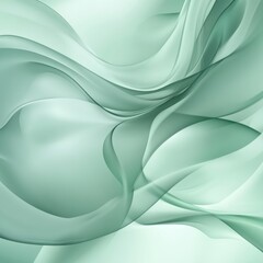 Poster - abstract light seafoam green flowing silk fabric waves background close up studio shot for wallpaper