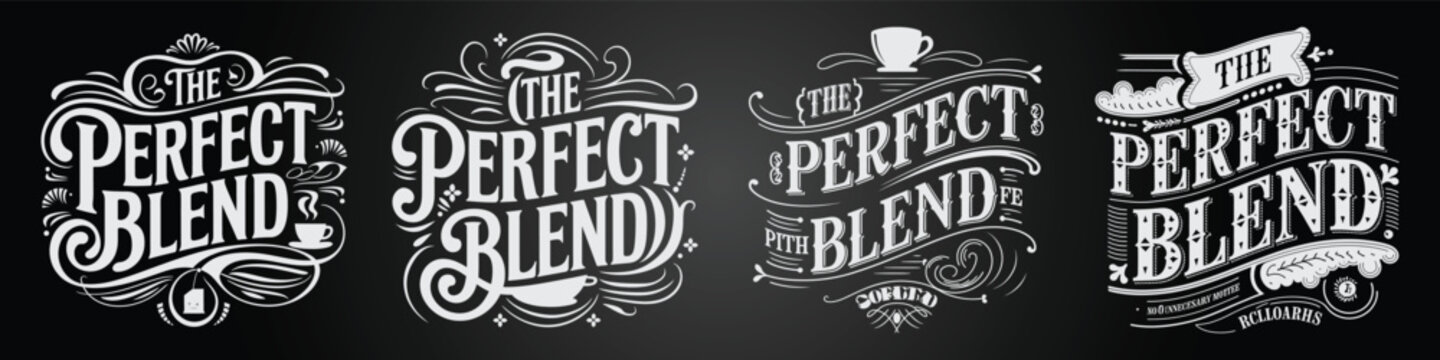 Creative Coffee Café Typography and Menu Art with Vintage Styles