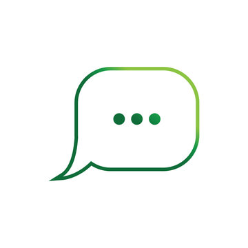 Stylized bubble chat logo vector and symbol