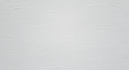 Poster - Detailed close-up of a textured white wall with a stucco finish, revealing brush strokes and a rough surface, ideal for backgrounds and design elements.