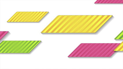 Poster - Multicolored minimal abstract geometric tech background