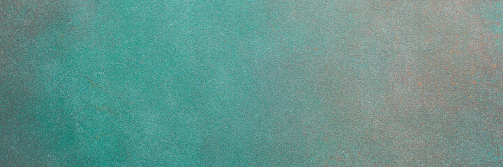 Poster - Green and rusty texture background, abstract backdrop for design, top view, copy space, banner