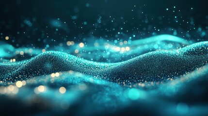 Poster - Abstract digital waves of light