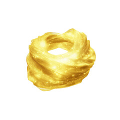 Poster - Golden Energy Vortex Abstract Swirling Light and Gold Particles