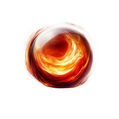 Poster - Fiery Orb Abstract Sphere of Burning Energy and Light