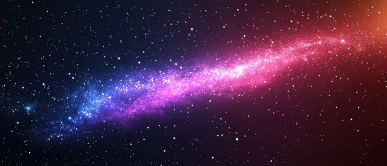 Wall Mural - colorful galaxy with starry sky wide angle view of space and cosmic dust clouds in the universe