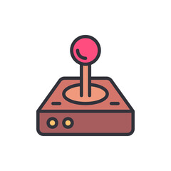 Poster - Classic Arcade Joystick Illustration For Nostalgic Gaming Entertainment