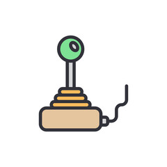 Poster - Isolated Game Controller Icon With Playful Design On Transparent Backdrop