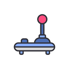 Poster - Stylized Illustration Of A Vintage Arcade Game Control Panel Isolated