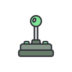 Poster - Retro Gaming Joystick Icon With Transparent Background Graphic Resource