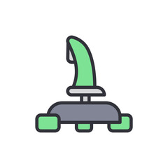 Poster - Retro Game Joystick Illustration For Arcade Gaming Or Flight Simulation
