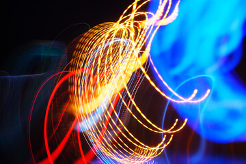 Wall Mural - long exposure of street light abstract as background
