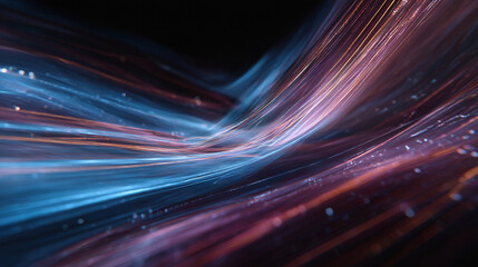 Fototapete - Abstract light trails background with blue and pink hues for digital design and modern art projects