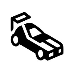Poster - Race car icon, graphic design element, for websites and apps