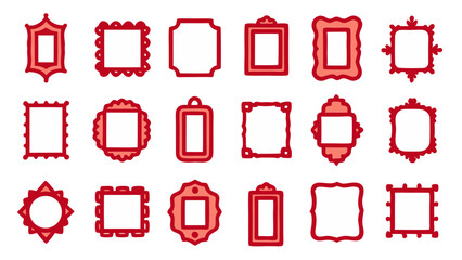 Poster - Creative Hand-Drawn Picture Frame Doodle Icon Set