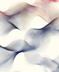 Poster - Abstract lines dance and flow in a wave-like design, creating a dynamic, modern composition. A subtle color gradient adds depth and interest to this visually captivating graphic.