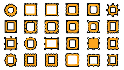 Poster - Hand Shake Logo Icon Set Representing Unity and Collaboration