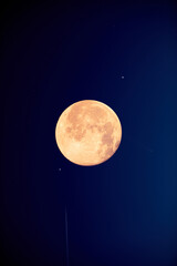Wall Mural - full moon, stars, planets on the evening skies.