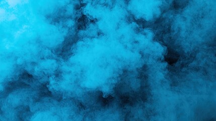 Poster - Ethereal Blue Smoke Cloud Background for Abstract and Artistic Designs in High Resolution