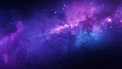 Wall Mural - Witness the mesmerizing swirl of cosmic colors in a serene space landscape. Stars sparkle throughout the deep expanse, inviting wonder and adventure among the galaxies.