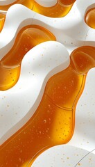 Wall Mural - abstract background, dynamic flowing waves, soft monochromatic copper tones, gentle gradients