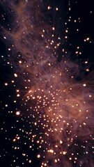 Poster - Stunning cosmic nebula transformation with glittering stars and swirling dust cloud