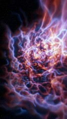 Poster - Cosmic vortex evolution: stunning nebula energy swirl captured in motion