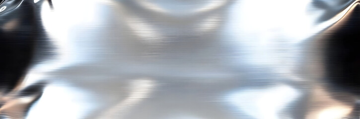 Poster - Shiny silver metallic abstract background with sleek, reflective texture, reflective, texture