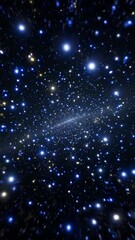 Wall Mural - mesmerizing journey through a starfilled cosmic tunnel in deep space