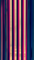 Poster - Colorful vertical lines transition into abstract pattern with vivid stripes in motion