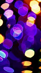 Poster - Vibrant bokeh light transition with multicolor blurred effects and dynamic motion
