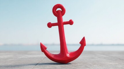 Poster - Ai stabilized market anchor icon concept demonstrating consistency in economic performance and market reliability