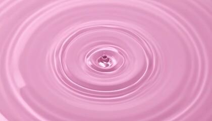 Poster - Rippling water droplet action abstract pink background liquid motion photography calm environment close-up view serenity concept