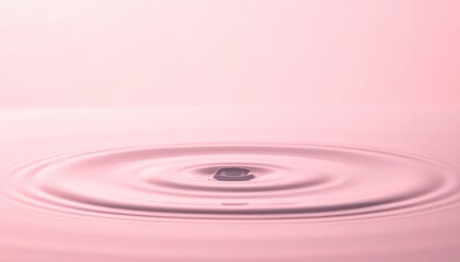 Poster - Calm water ripples creating patterns tranquil setting abstract photography soft pink background close-up view