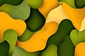 Poster - Abstract organic shapes, layered colors