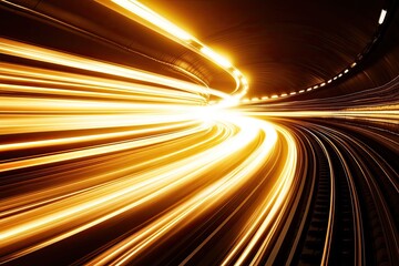 Poster - golden tunnel of motion