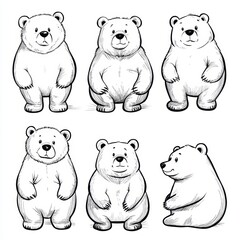 Wall Mural - Stickers Design of Cute Bears