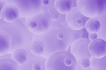 Fototapete - Minimalist bubble background swirl in light violet with smooth texture and blurred effect for artistic background scene. 3D rendering. Futuristic abstract pattern.