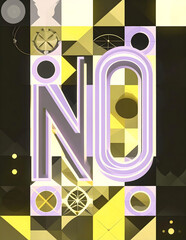 Poster - A bold white word 