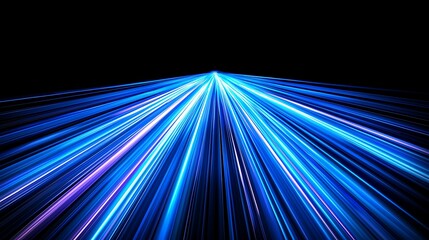 Poster -  Dynamic light rays illuminate dark space digital art futuristic environment abstract viewpoint
