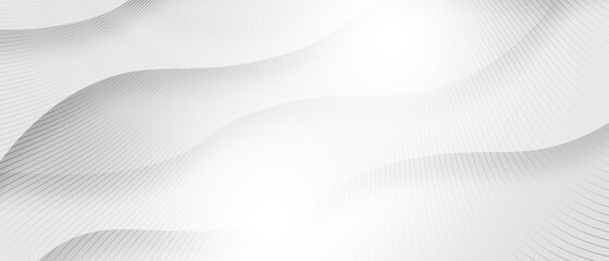 Fototapete - Abstract White Fluid Banner Template. Modern background design